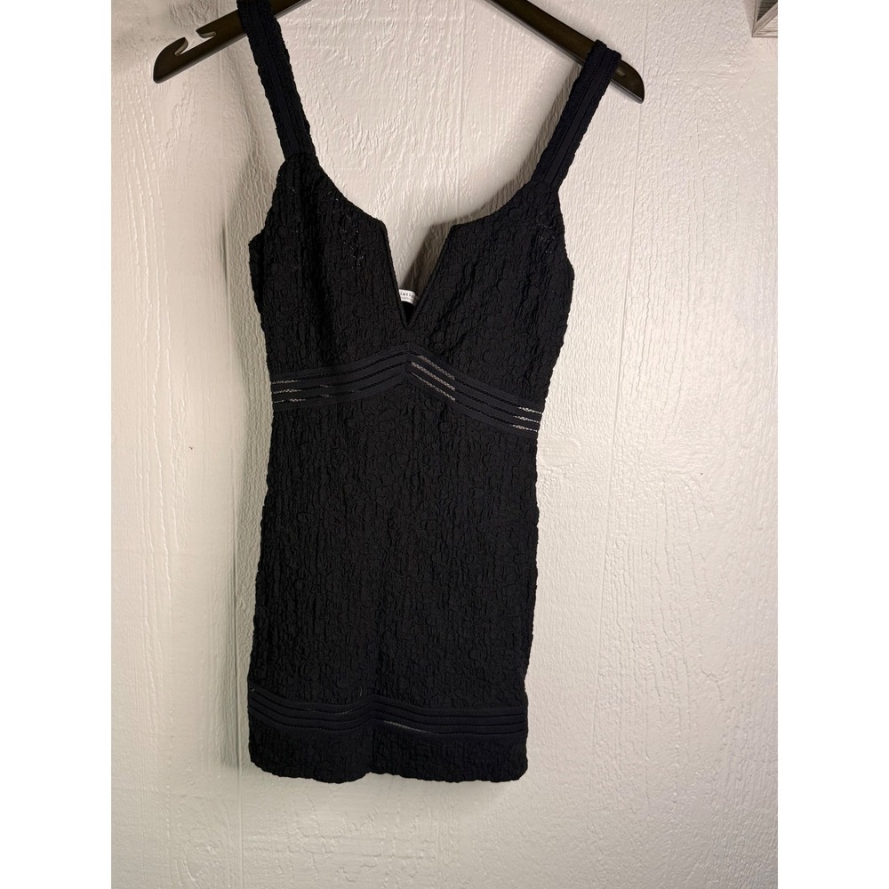 Intimately Free People Pucker Me Pretty Textured Lace V-Neck Mini Dress Mesh